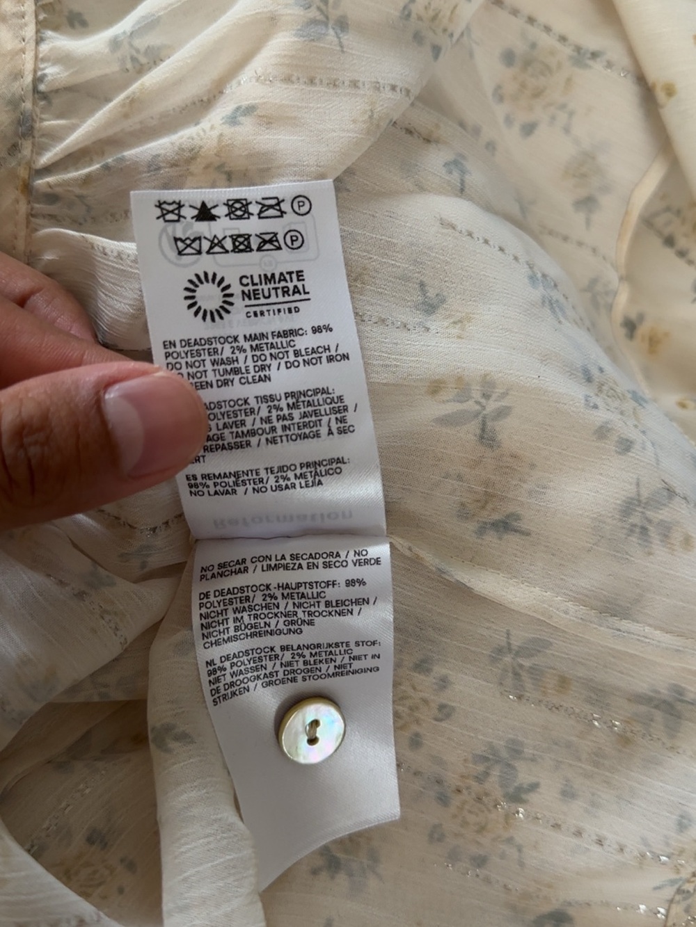Reformation Cream Floral Maxi Dress - Picture 7 of 8